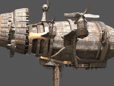 Persian Dystopian airship 4  3D model