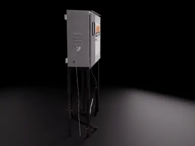 Electric box Low-poly 3D model purchase