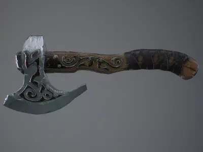 Medival Hatchet Axe Free low-poly 3D model