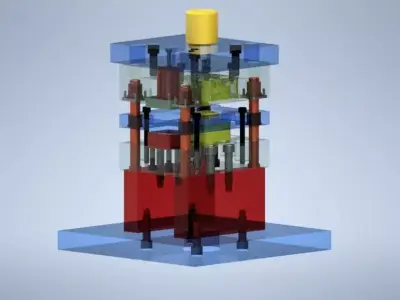 DIE CUTTING and PUNCHING ASSEMBLY 3D model