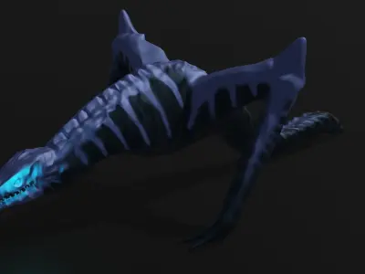 Skull Crawler From King Kong Low-poly 3D model