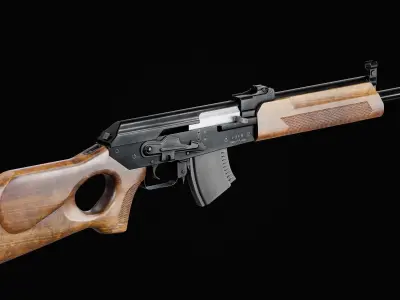 Game Ready VEPR Rifle PBR Rigged  Low-poly 3D model