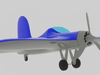 P-1 Plane Low-poly 3D model