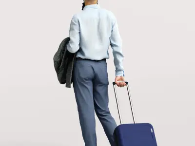 Humano Traveling Man with suitcase 2206-10 3D model