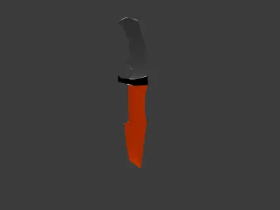 Stiletto knife 3D model