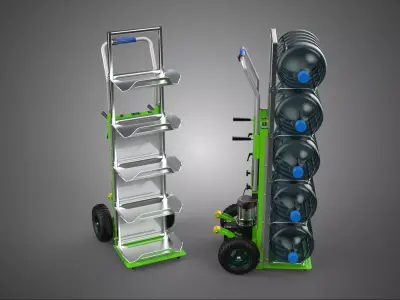 ELECTRIC MOTOR WATER BOTTLE GALLON JUG HANDTRUCK CART TROLLEY 2 3D model