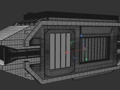 The Train in Cyberpunk style 3D model