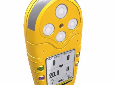 Portable Gas Detector Low Poly Low-poly 3D model