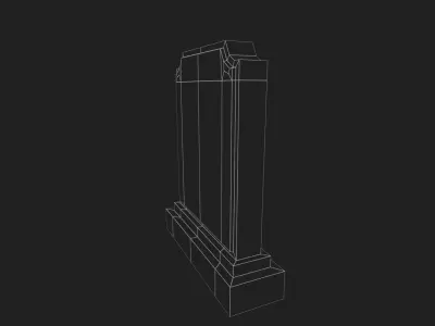 Gravestone Low-poly 3D model get