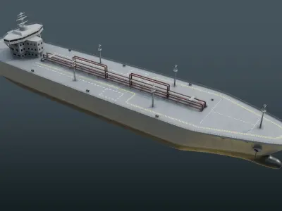 Fleet Oilers and Replenishment Ship  Low-poly 3D model