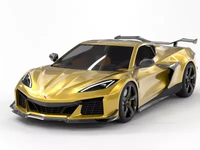 Chevrolet Corvette C8 2025 Low-poly 3D model