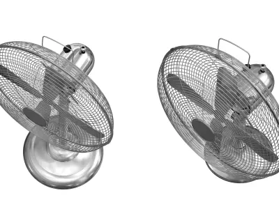 Pedestal Fan and Table fan 3D model
