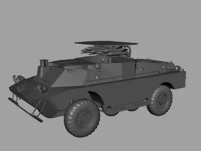 9p122 Tank Low-poly 3D model
