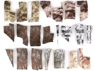 Sheets of old metal 3D model