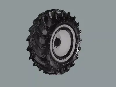 Truck Wheel 02 Low-poly 3D Model Low-poly 3D model
