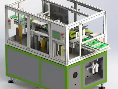 Automated telephone production equipment 3D model
