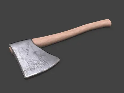 Hatchet Axe Low-poly PBR Free low-poly 3D model