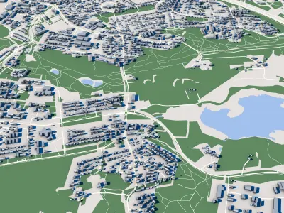 Cityscape Hameenlinna Finland 3D model