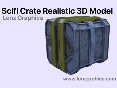 Scifi Crate Low-poly 3D model purchase