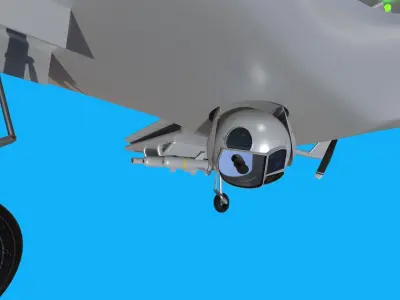 ASELSAN CATS Military Drone Surveillance Camera  Free low-poly 3D model