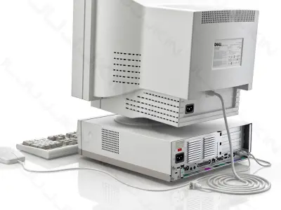 Old PC Compaq deskpro 3D model