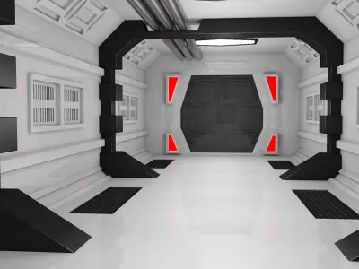 Sci Fi Corridor 3D model 165