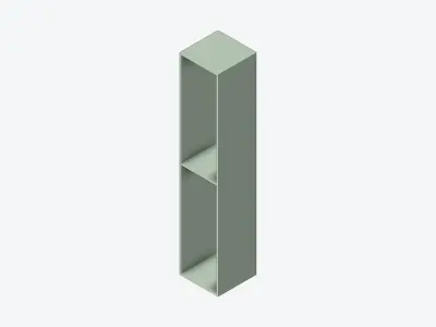 Kinda Locker - Plastic - Locka - Double Tier Low-poly 3D model