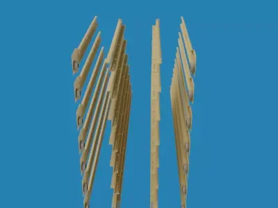 Roller Drawer Slides 3D model