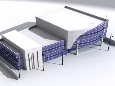 Office Building Low-poly 3D model get