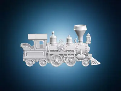 Steampunk Locomotive 3D Print Model 3D print model
