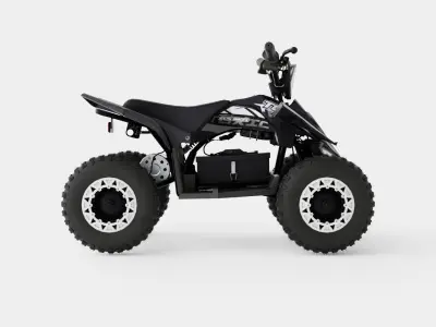 Toxic 800w Black-White Kids Electric Mini Quad Bike Low-poly 3D model