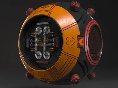 Sci-fi drone 3D model by MCH