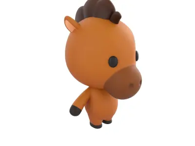 Character140 Rigged Horse 3D model