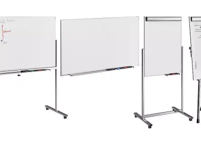 Flipcharts And Board BLENDER 3D Model Cycles 3D model