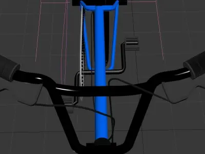 Bicycle bike in software Low-poly 3D model