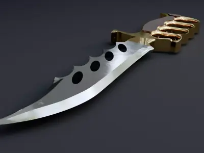 Combat Knife - High Poly Realistic 3D Model 3D model