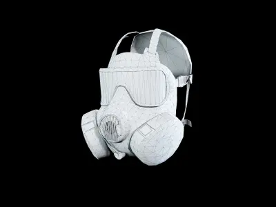 M50 Gasmask Low-poly 3D model