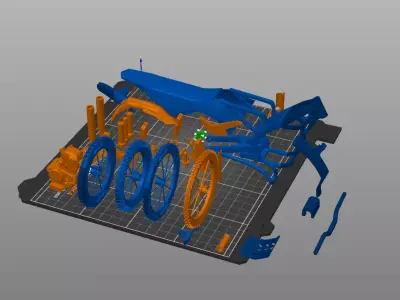 Honda CRF250R Scale Dirt Bike 3D Model 3D print model