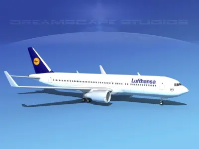 Boeing 767-300 Lufthansa 3D model