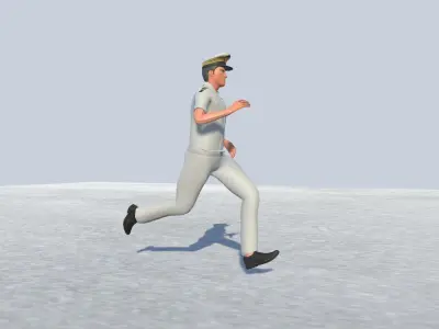Ship Captain Avatar Rigged  Low-poly 3D model