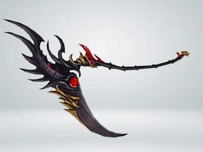 Futuristic Scythe Low-poly 3D model buy