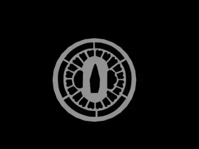 tsuba circle with star in middle Free low-poly 3D model