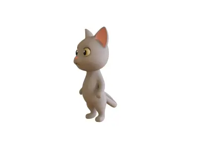 Cartoon Cat v001 3D model