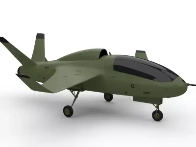 futuristic warfare aircraft 3D model
