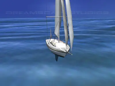 30 Foot Sailboat V01 3D model