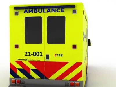 Mercedes Benz Sprinter Truck Netherlands Ambulance 3D model