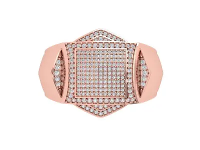 Solitaire Engagement Art Deco Ring 3D print model 59