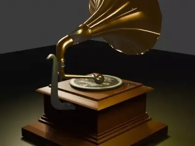 old vintage gramaphone 3D model