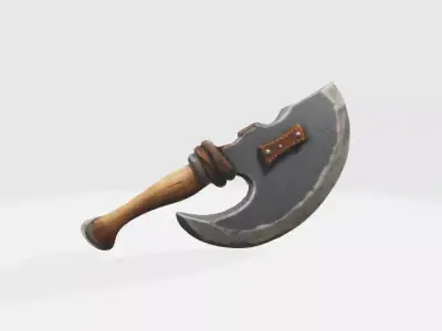 Lowpoly axe Low-poly 3D model