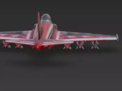 Christmas Twin Prop Jet 3D Model Festive Aircraft Low-poly 3D model